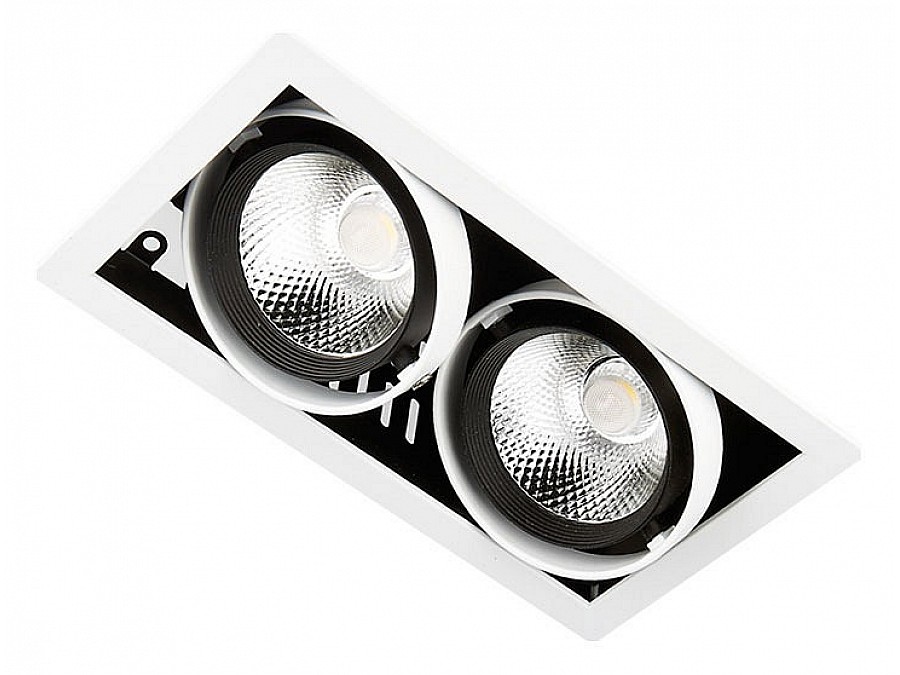 Встраиваемый светильник Ambrella T T812 BK/CH 2*12W 4200K