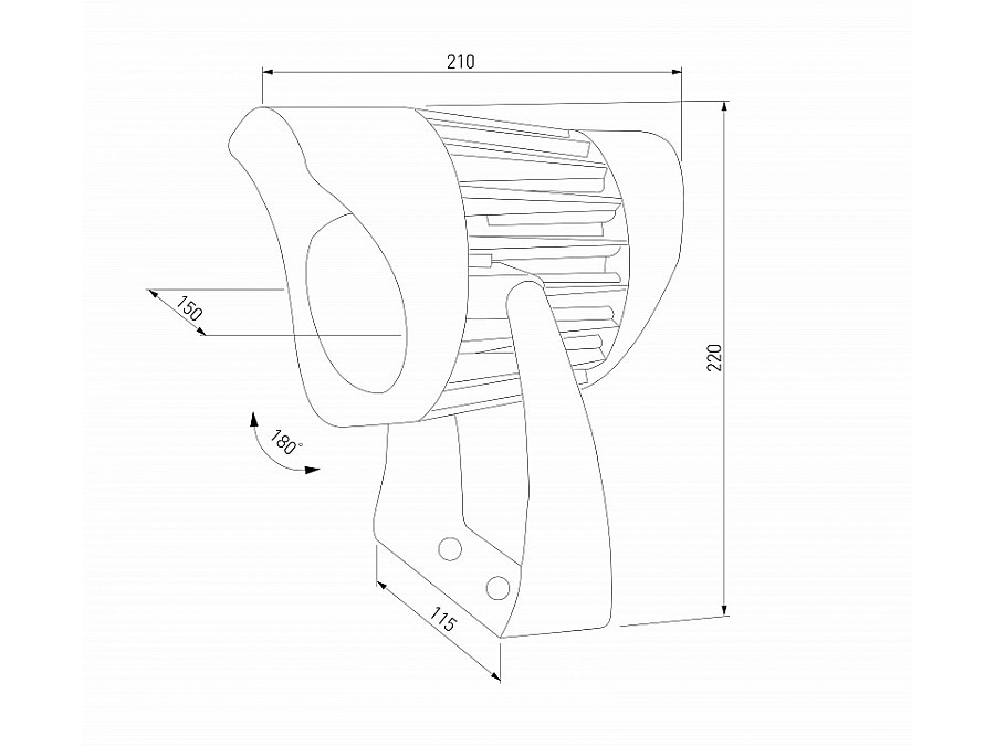 Настенный прожектор Elektrostandard Landscape 35186/F
