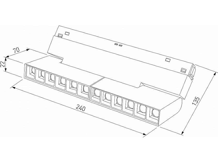 Накладной светильник Elektrostandard Slim Magnetic a066540