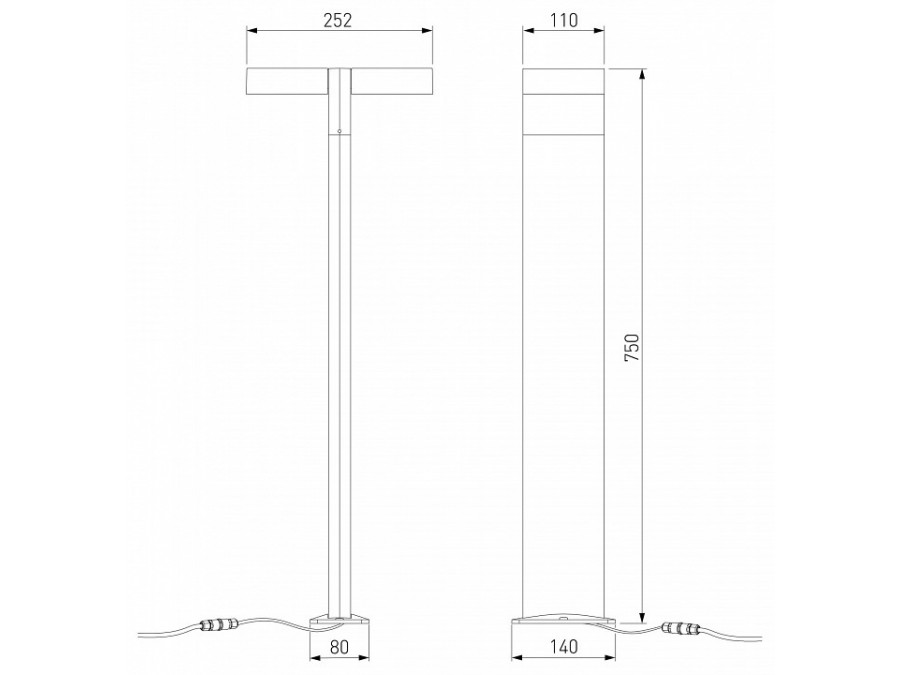 Наземный высокий светильник Elektrostandard Twin 35170/F