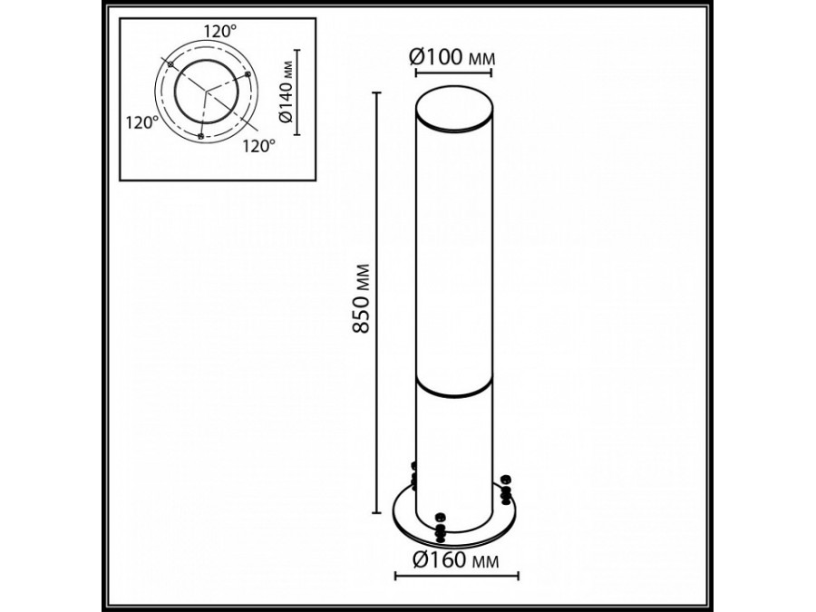 Наземный высокий светильник Odeon Light NATURE 7180/22GL
