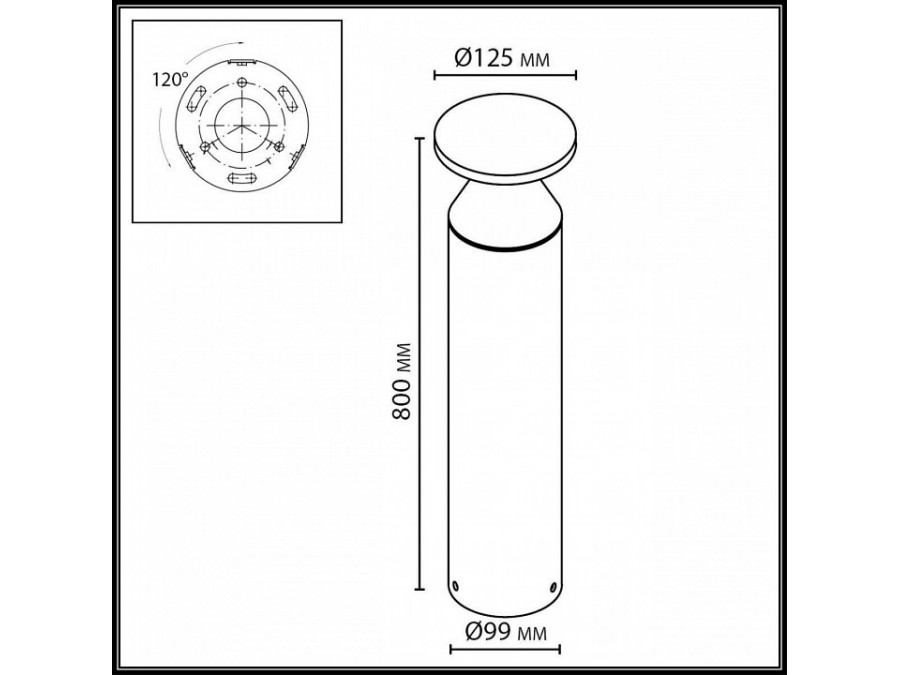 Наземный низкий светильник Odeon Light NATURE 7119/12GLA