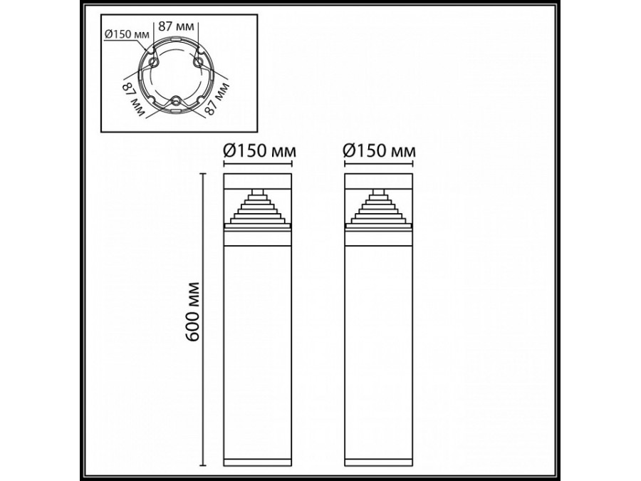 Наземный низкий светильник Odeon Light Hulk 7140/20GL