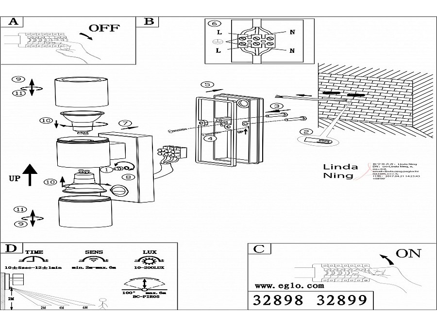 Светильник на штанге Eglo Riga 5 32899