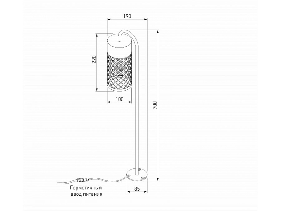 Наземный низкий светильник Elektrostandard Ombra 35179/S