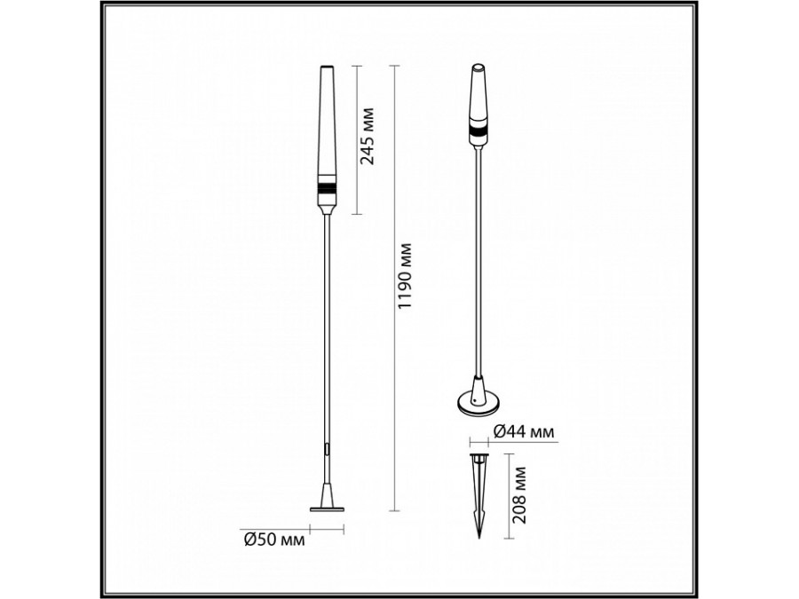 Наземный высокий светильник Odeon Light Canna 7020/4GB