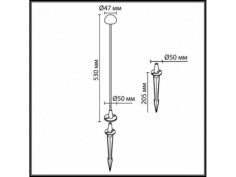 Наземный низкий светильник Odeon Light VERDE 7122/4GL