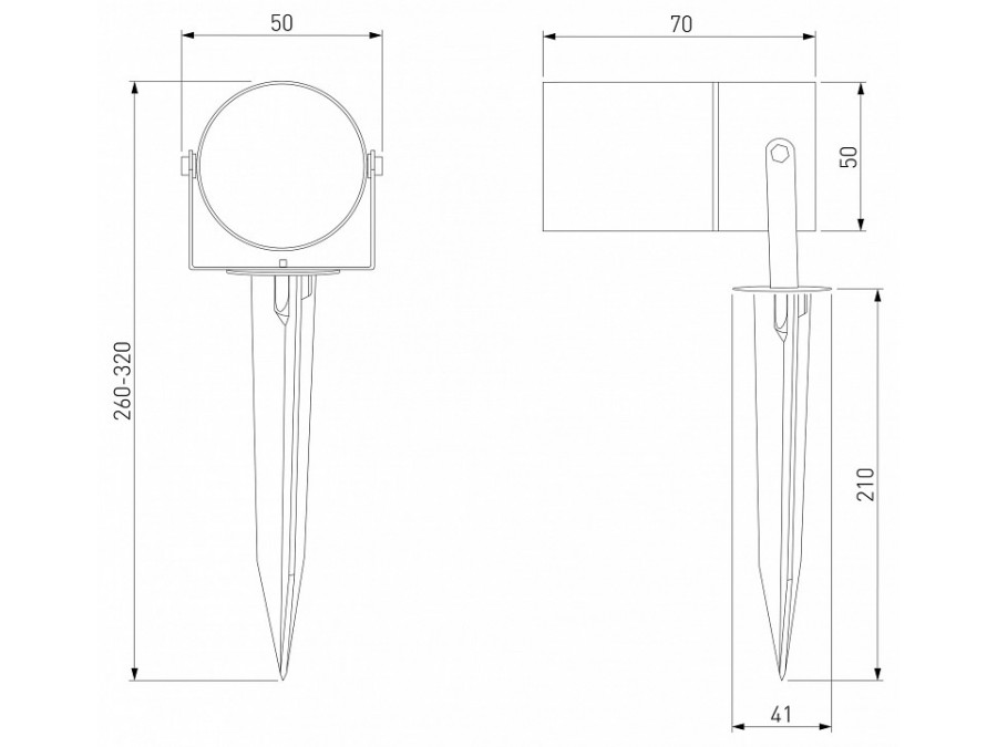 Наземный низкий светильник Elektrostandard Landscape 043 FL LED