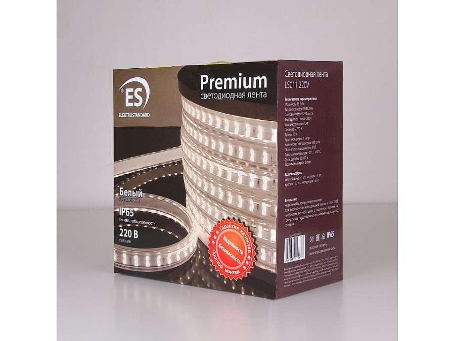 Лента светодиодная Elektrostandard 220V 18W IP65 a041110