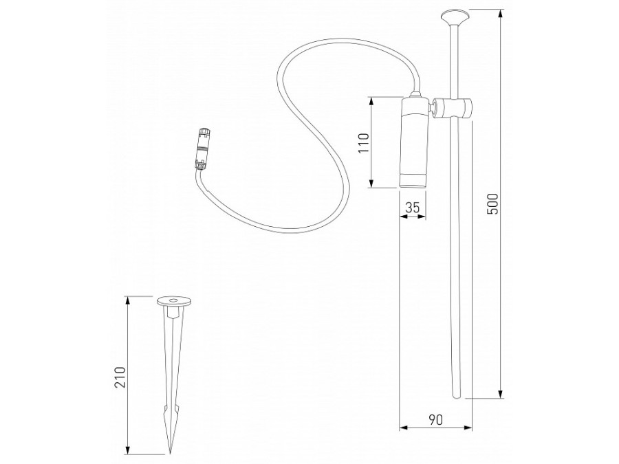 Наземный высокий светильник Elektrostandard Covert 35173/S