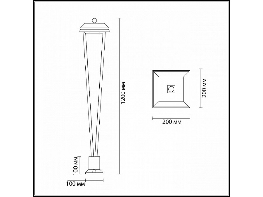 Наземный высокий светильник Odeon Light Bearitz 6655/12GA