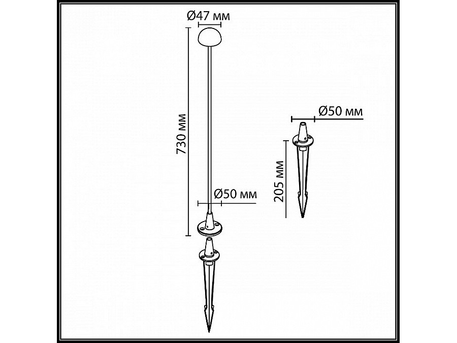 Наземный низкий светильник Odeon Light VERDE 7122/4GLA