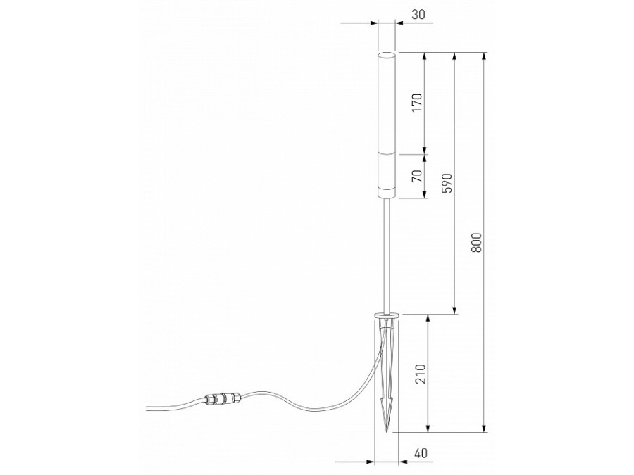 Наземный высокий светильник Elektrostandard Invi 35155/F