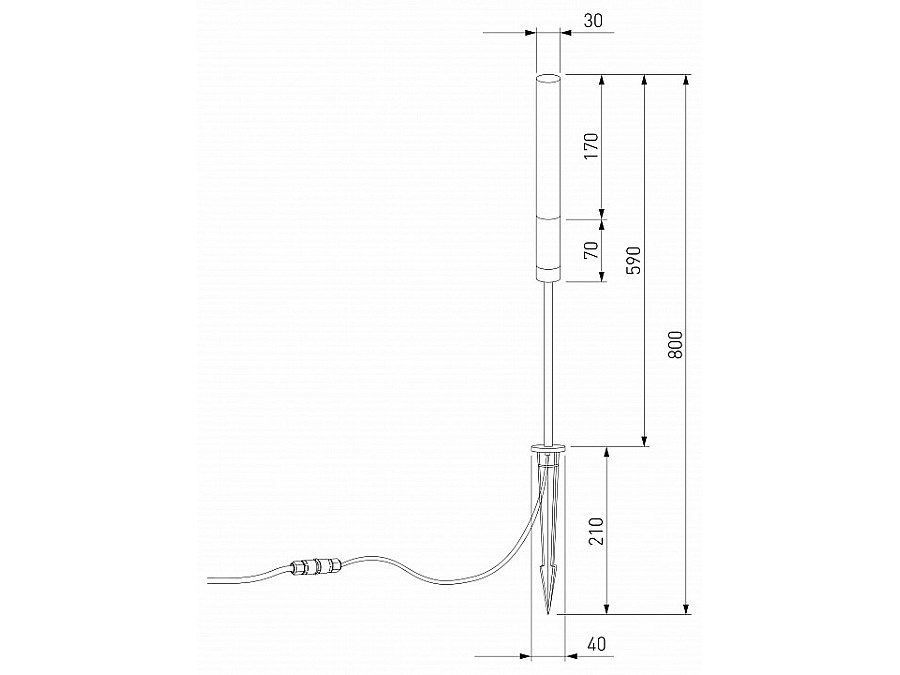 Наземный низкий светильник Elektrostandard Invi a069445
