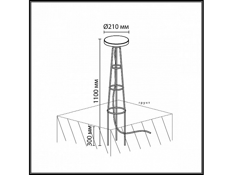 Наземный высокий светильник Odeon Light LIANA 7108/15GLA