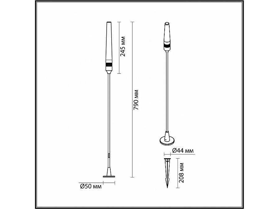 Наземный низкий светильник Odeon Light Canna 7020/4GL
