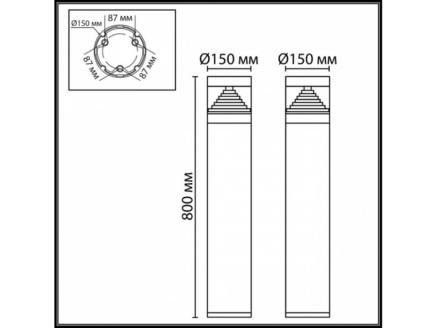 Наземный низкий светильник Odeon Light Hulk 7140/20GLA