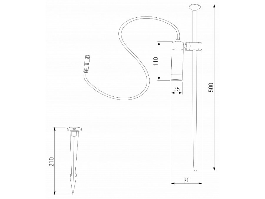 Наземный низкий светильник Elektrostandard Covert a066694