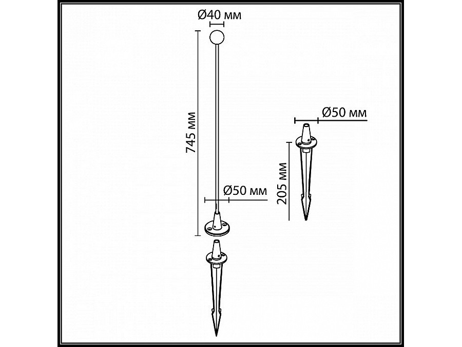 Наземный низкий светильник Odeon Light NOTTE 7123/1GL