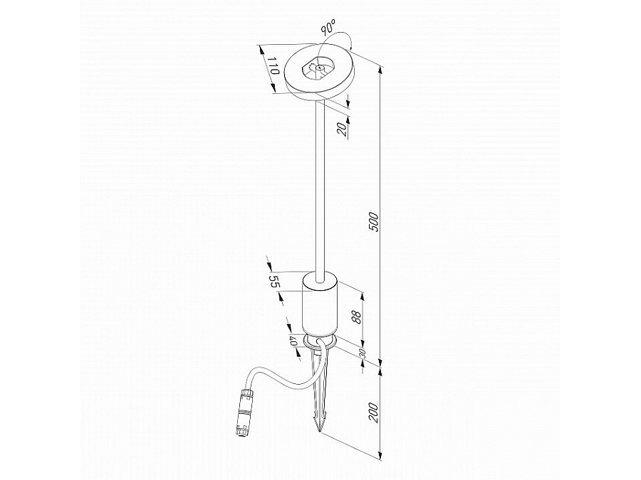 Наземный низкий светильник Elektrostandard Verano a068589