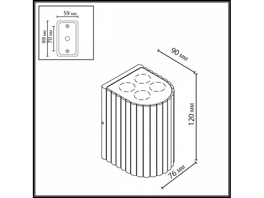 Накладной светильник Odeon Light NATURE 7127/8WL