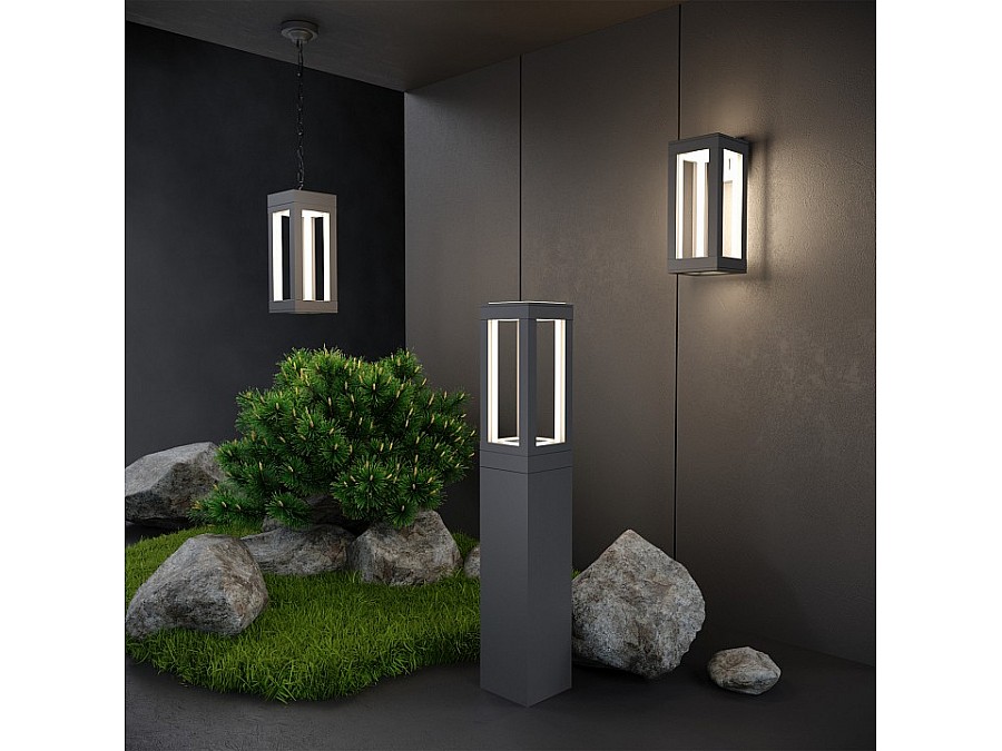 Наземный низкий светильник Elektrostandard Frame 1529 TECHNO LED серый