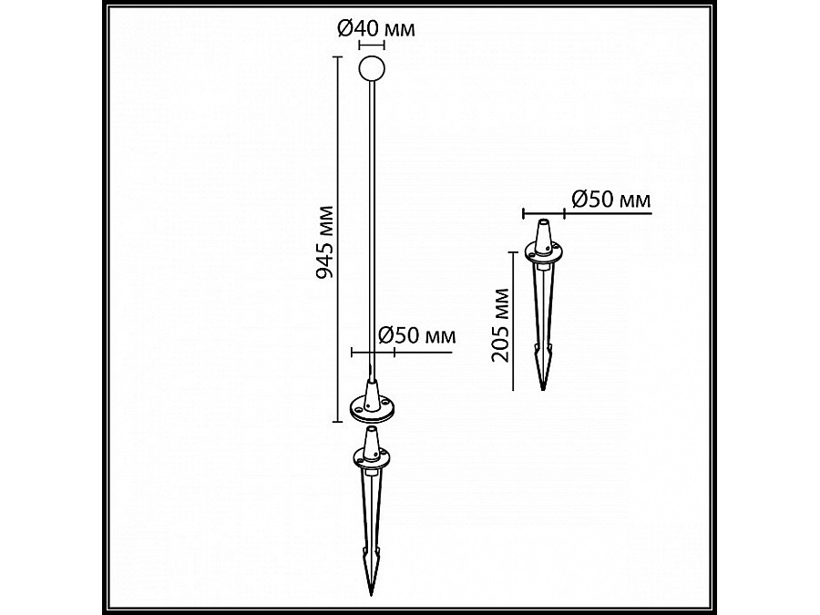Наземный низкий светильник Odeon Light NOTTE 7123/1GLA