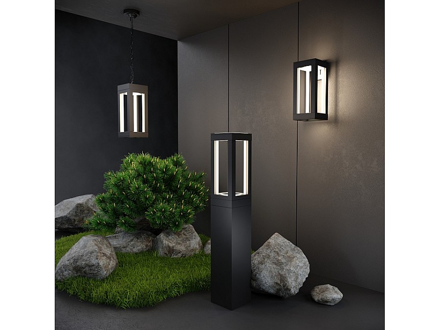 Наземный низкий светильник Elektrostandard Frame 1529 TECHNO LED черный