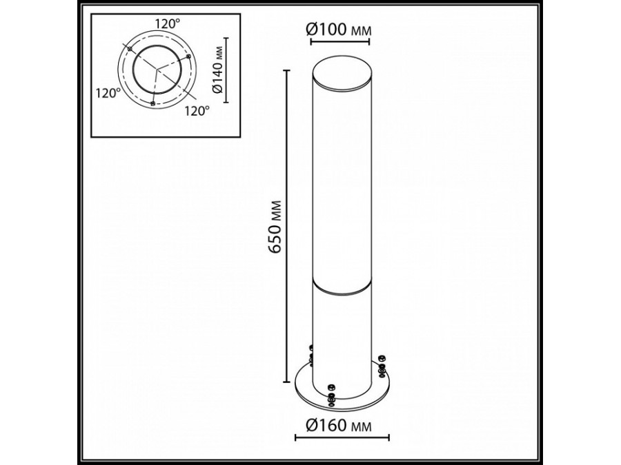 Наземный низкий светильник Odeon Light NATURE 7180/18GL