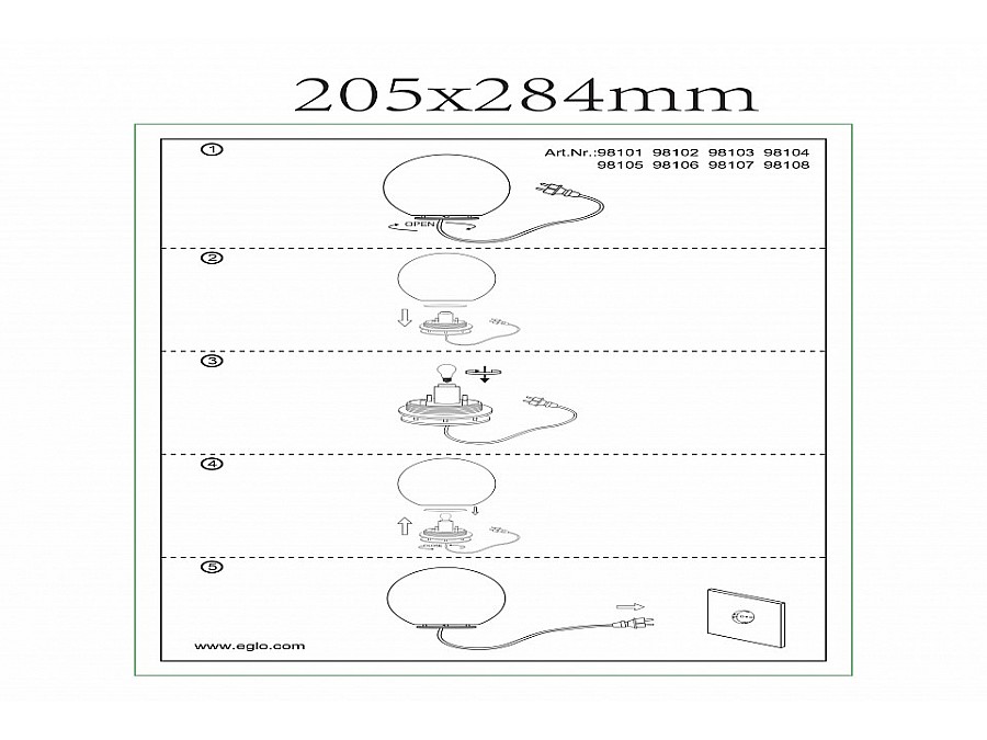 Шар световой Eglo Monterolo 98102