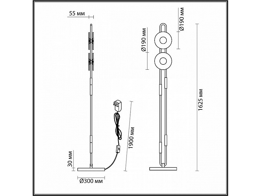 Торшер Odeon Light Magnet 5407/23FL