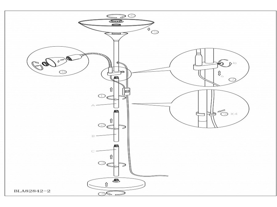 Торшер с подсветкой Eglo Up 2 93917