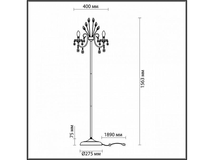 Торшер Odeon Light Versia 4977/3F