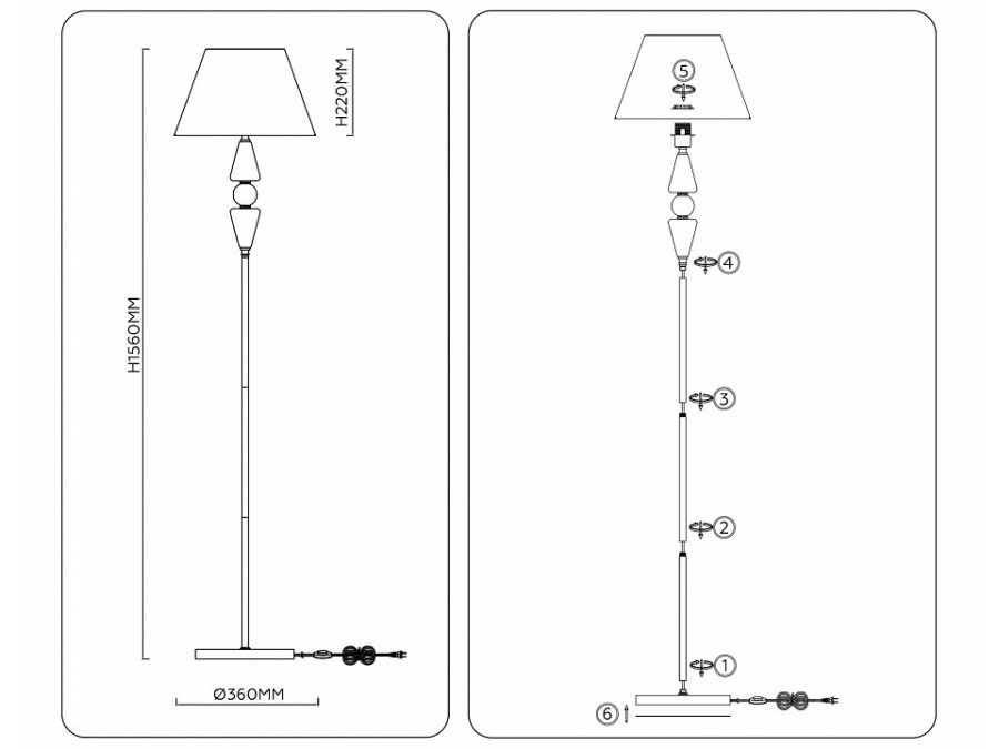Торшер Ambrella Light LH LH75265