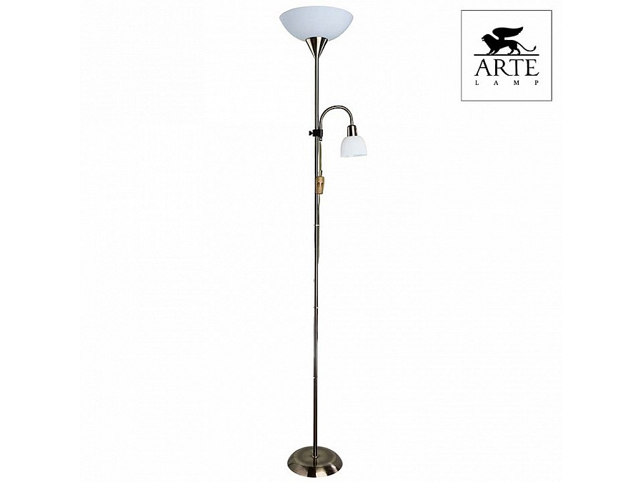 Торшер с подсветкой Arte Lamp Duetto A9569PN-2AB