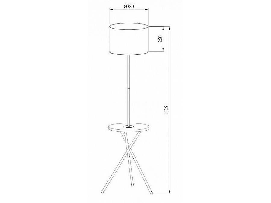 Торшер с полкой Arte Lamp Combo A2070PN-1BK