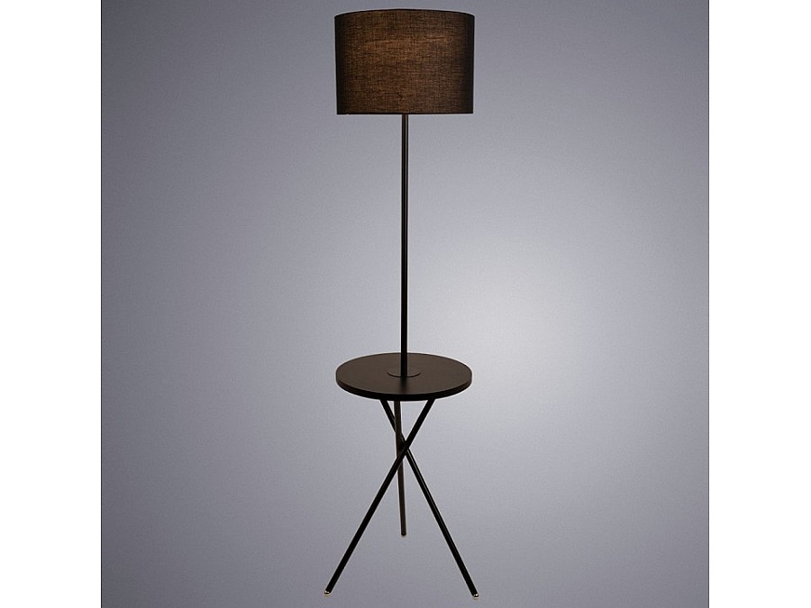 Торшер с полкой Arte Lamp Combo A2070PN-1BK