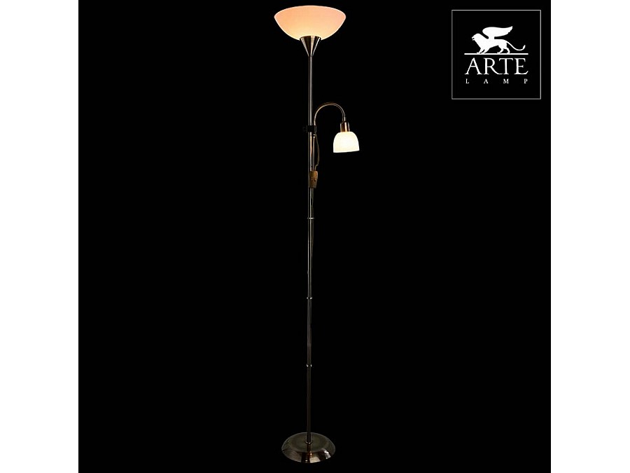 Торшер с подсветкой Arte Lamp Duetto A9569PN-2AB
