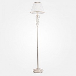 Торшер Eurosvet Amelia 10073/1 белый с золотом/прозрачный хрусталь Strotskis