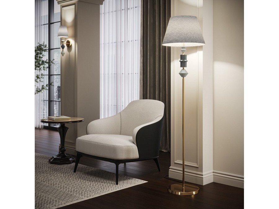 Торшер Eurosvet Olaria 109012 латунь