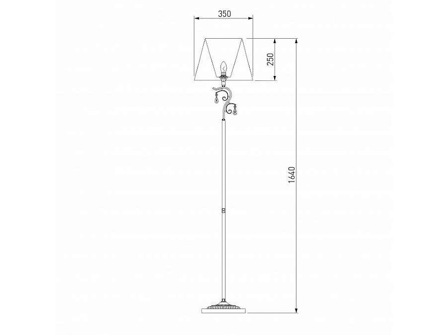 Торшер Eurosvet Incanto 01023/1 серебро