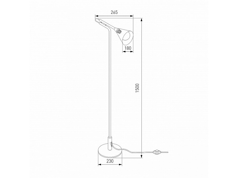 Торшер Eurosvet Enigma 01187/1 черный