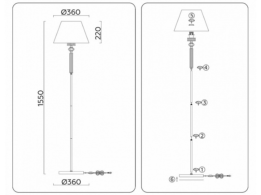 Торшер Ambrella Light LH LH71028
