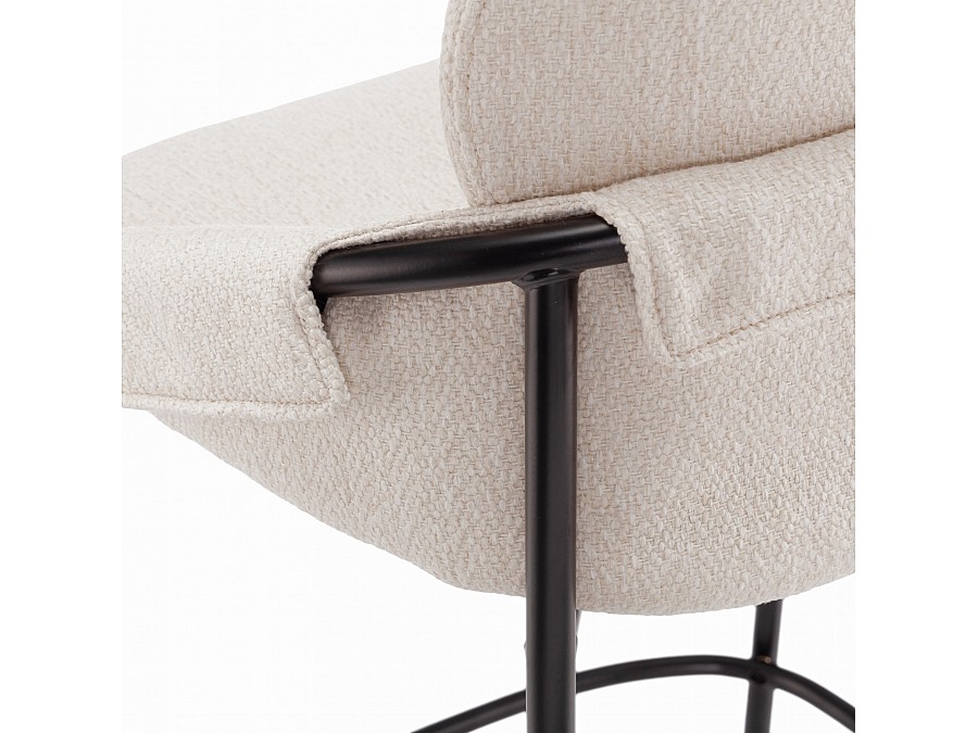 Полубарный стул Lok, 65 см, бежевое букле