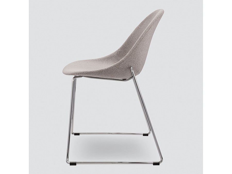 Стул Vid Soft серое букле, ножки хром