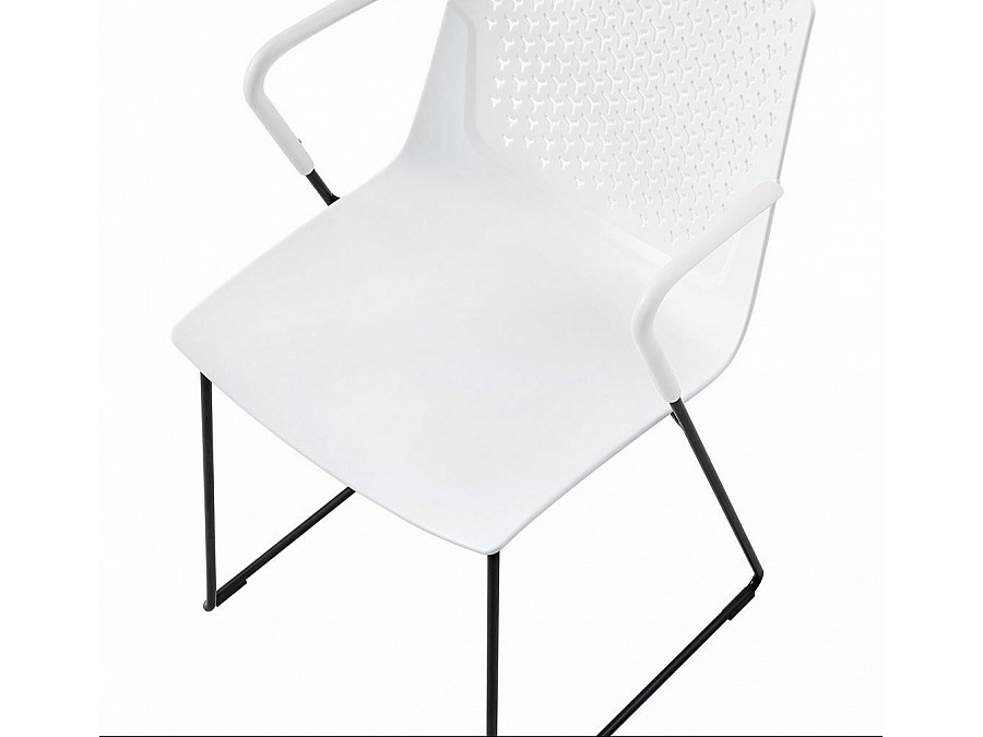 Стул с подлокотниками FX белый