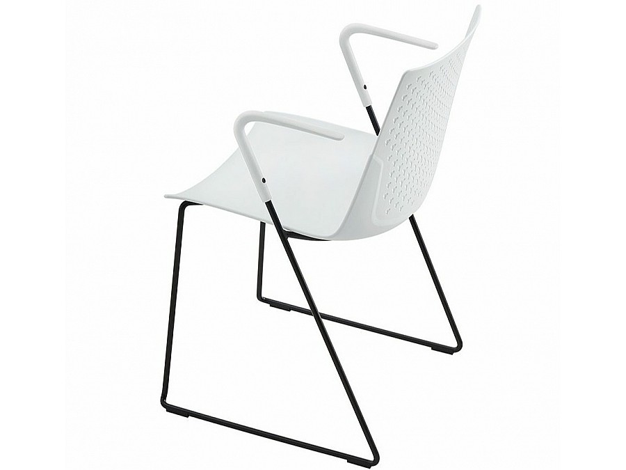 Стул с подлокотниками FX белый