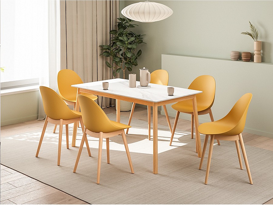 Стул Vid серый, с деревянными ножками