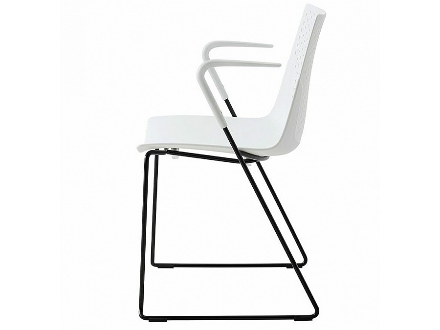 Стул с подлокотниками FX белый