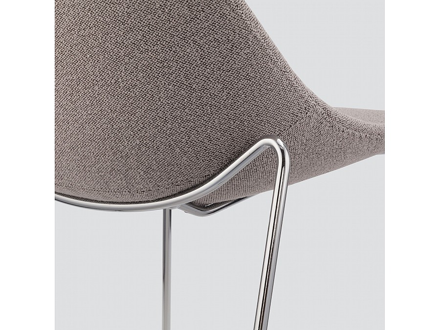 Стул Vid Soft серое букле, ножки хром